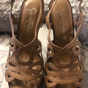 Jessica Simpson Cognac Native Soft Top Heel